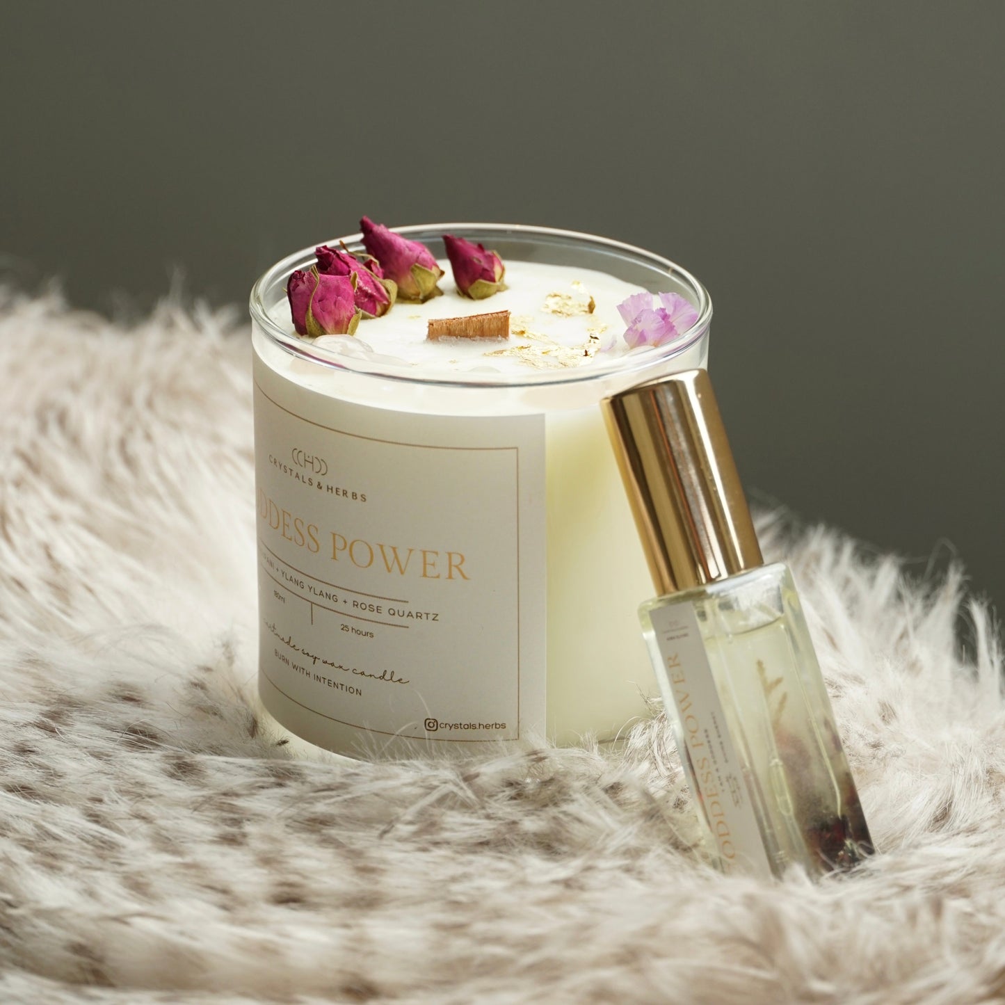 Goddess Power Gift Set - Candle 180ml + Aura Elixir Spray 15ml