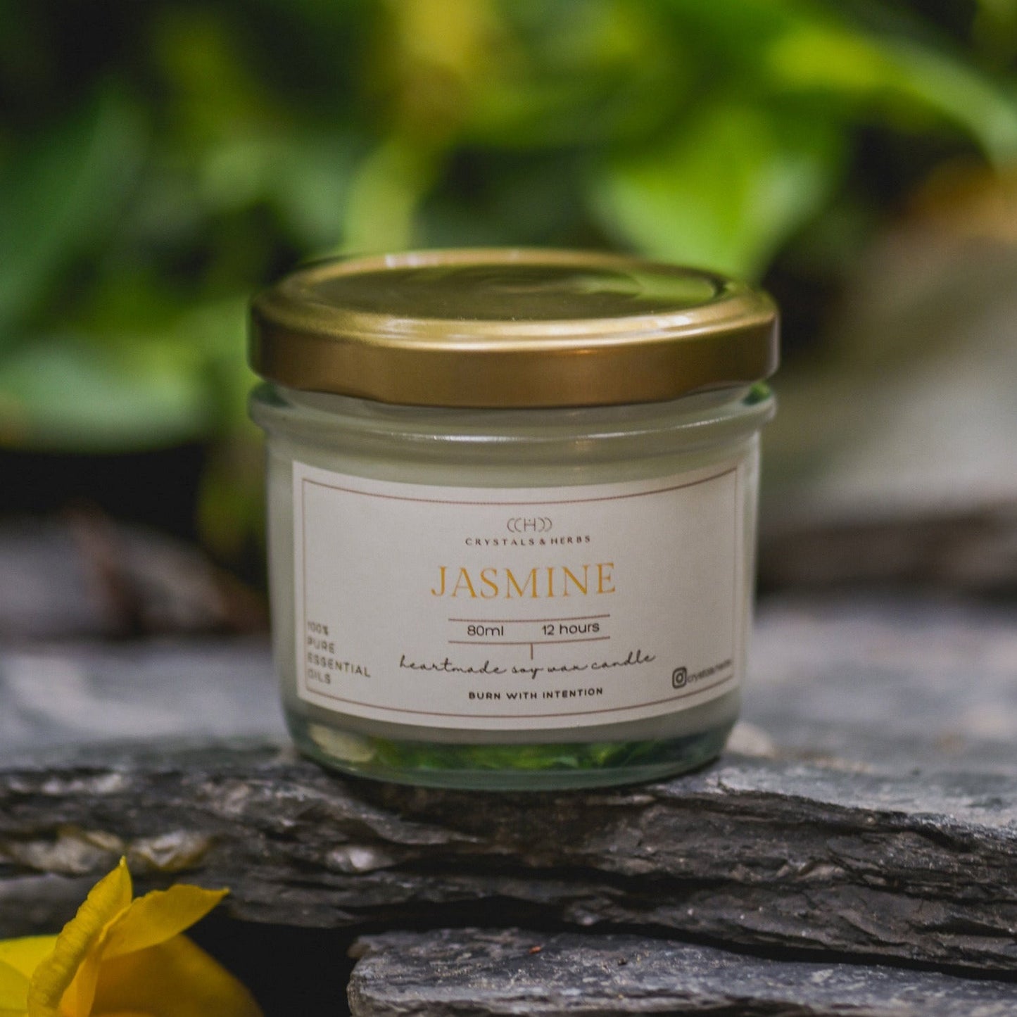 Jasmine Premium Essential Oil 80 ml Soy Wax Candle