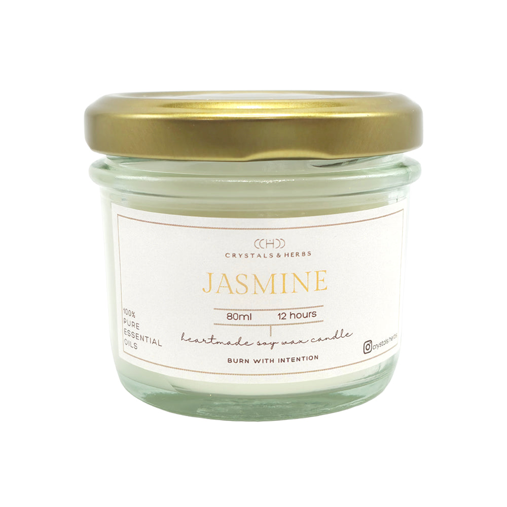 Jasmine Premium Essential Oil 80 ml Soy Wax Candle