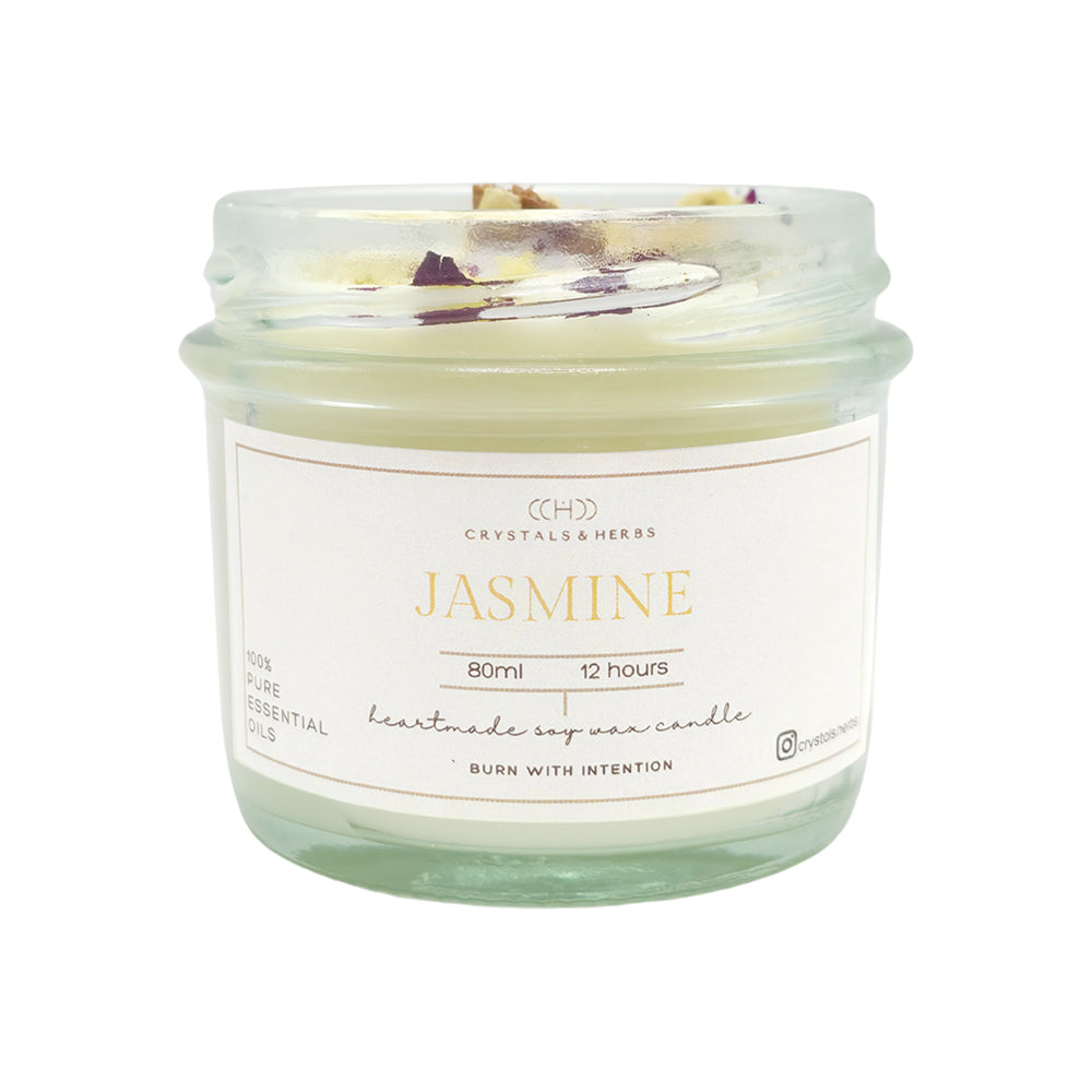 Jasmine Premium Essential Oil 80 ml Soy Wax Candle