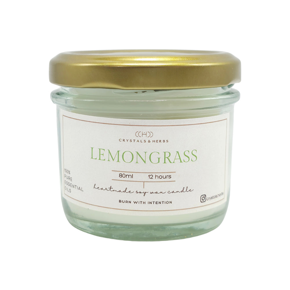 Lemongrass Premium Essential Oil 80 ml Soy Wax Candle