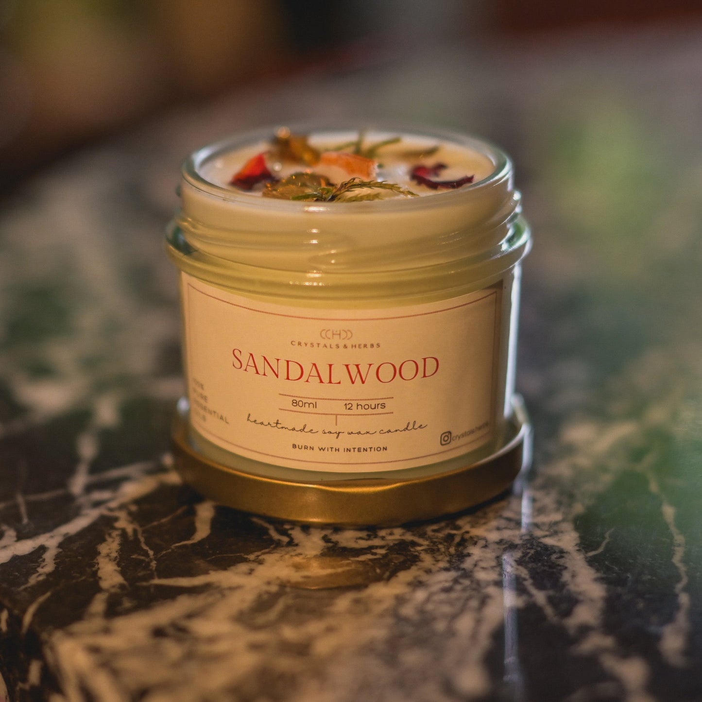 Sandalwood Premium Essential Oil 80ml Soy Wax Candle