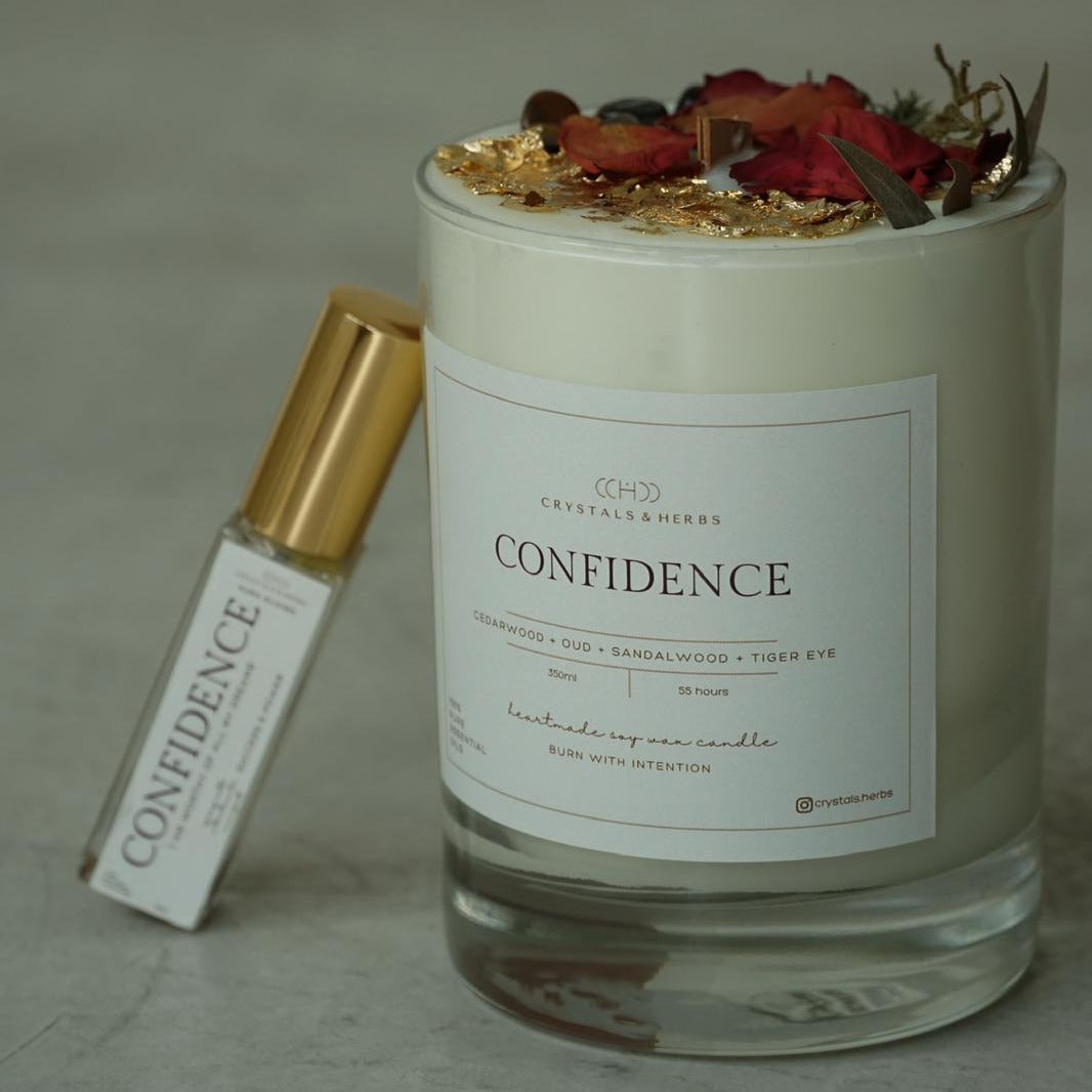 Confidence Gift Set - Candle 180ml + Aura Elixir Spray 15ml