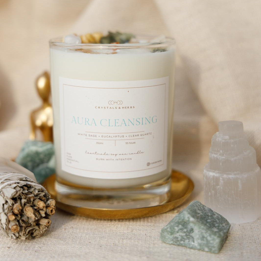 Aura Cleansing Premium Essential Oil Soy Wax Candle