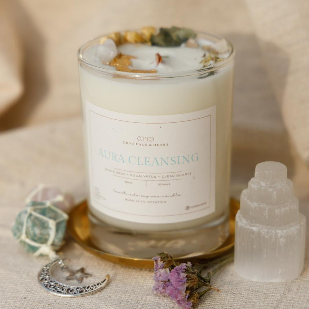 Aura Cleansing Premium Essential Oil Soy Wax Candle