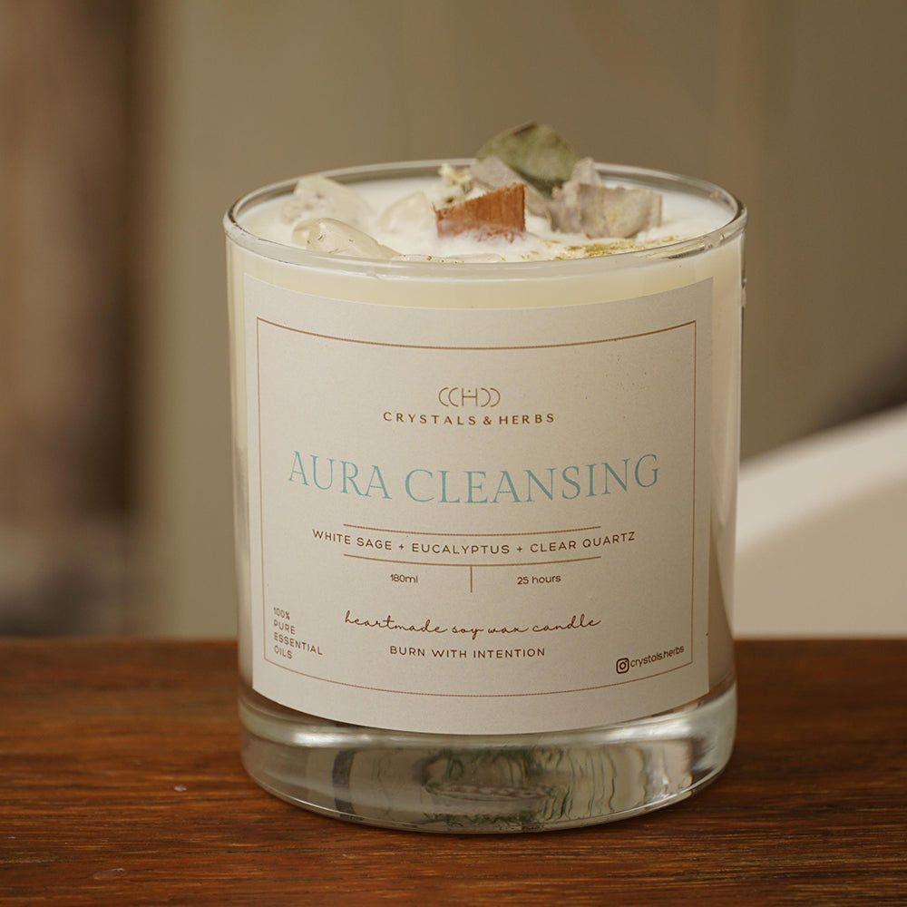 Aura Cleansing Premium Essential Oil Soy Wax Candle