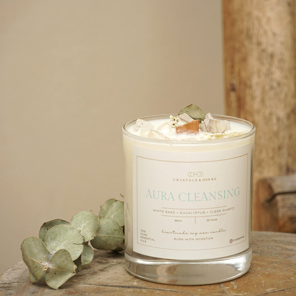 Aura Cleansing Premium Essential Oil Soy Wax Candle