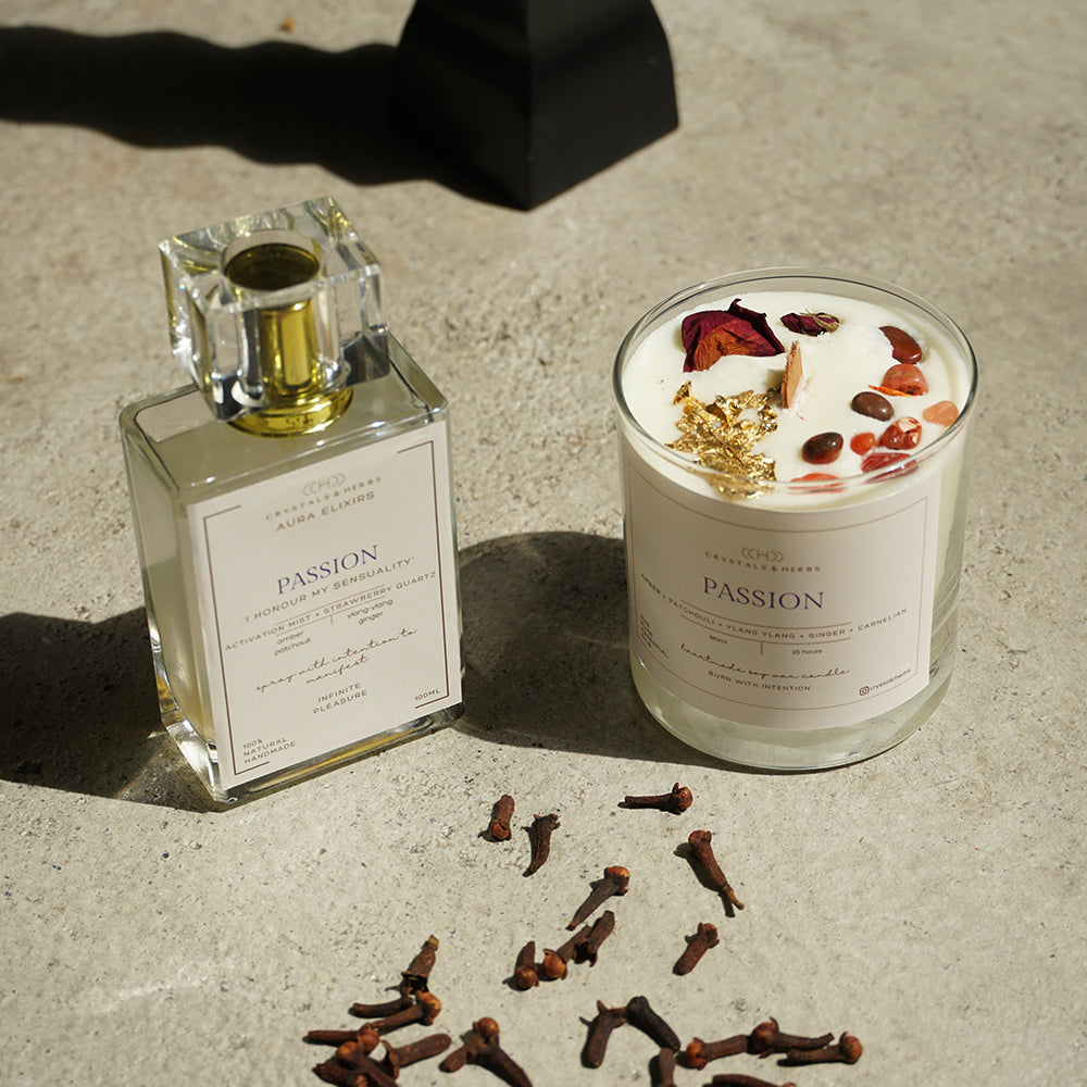 Passion Gift Set - Candle 180ml + Aura Elixir 100ml