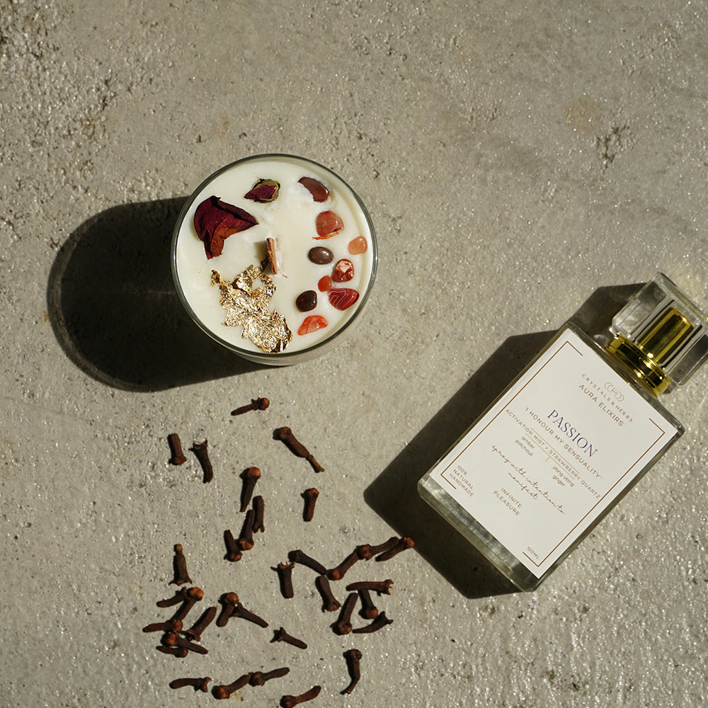 Passion Gift Set - Candle 180ml + Aura Elixir 100ml