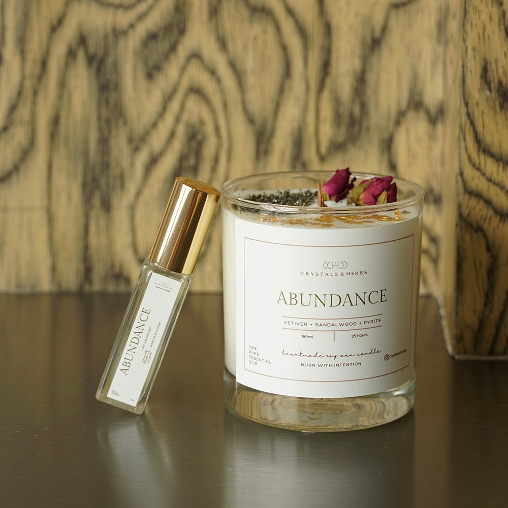 Abundance Gift Set - Candle 180ml + Aura Elixir Spray 15ml