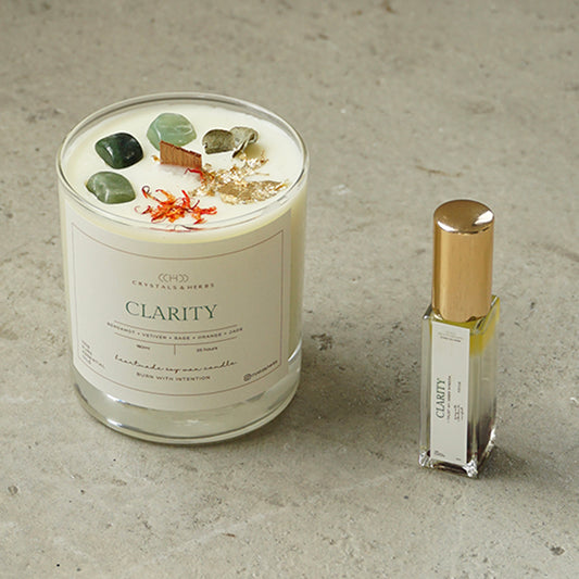 Clarity Gift Set Candle 180ml + Aura Elixir Spray 15ml