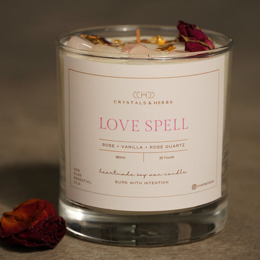 Love Spell Premium Essential Oil Soy Wax Candle