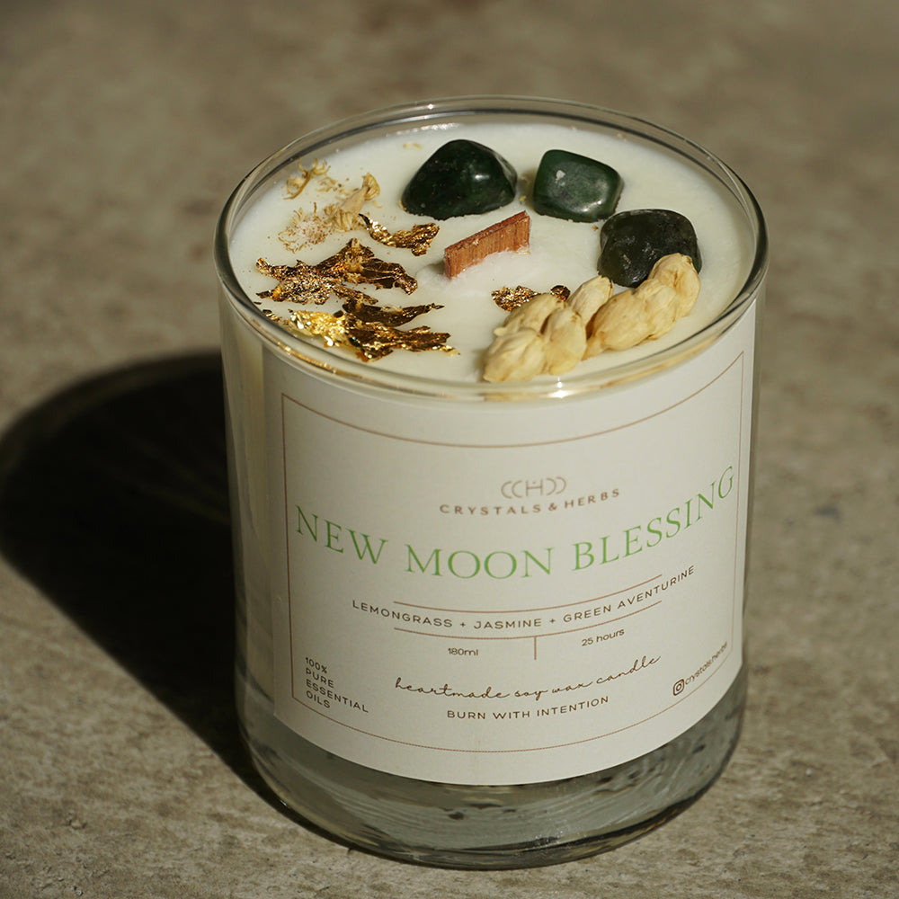 New Moon Blessing Premium Essential Oil Soy Handmade Candle
