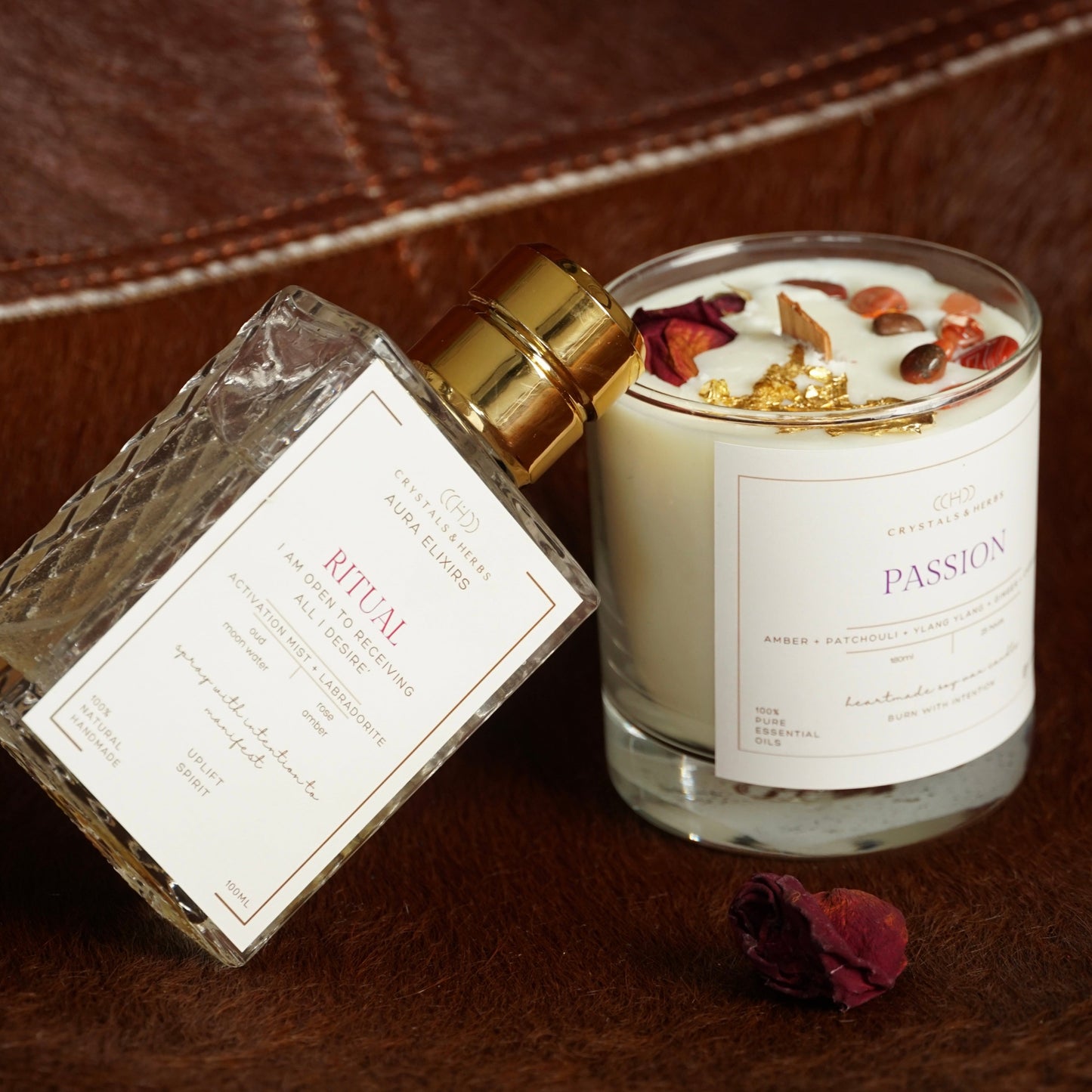 Ritual & Passion Gift Set -  Ritual Aura Elixir 100 ml + Passion Soy Candle 180ml