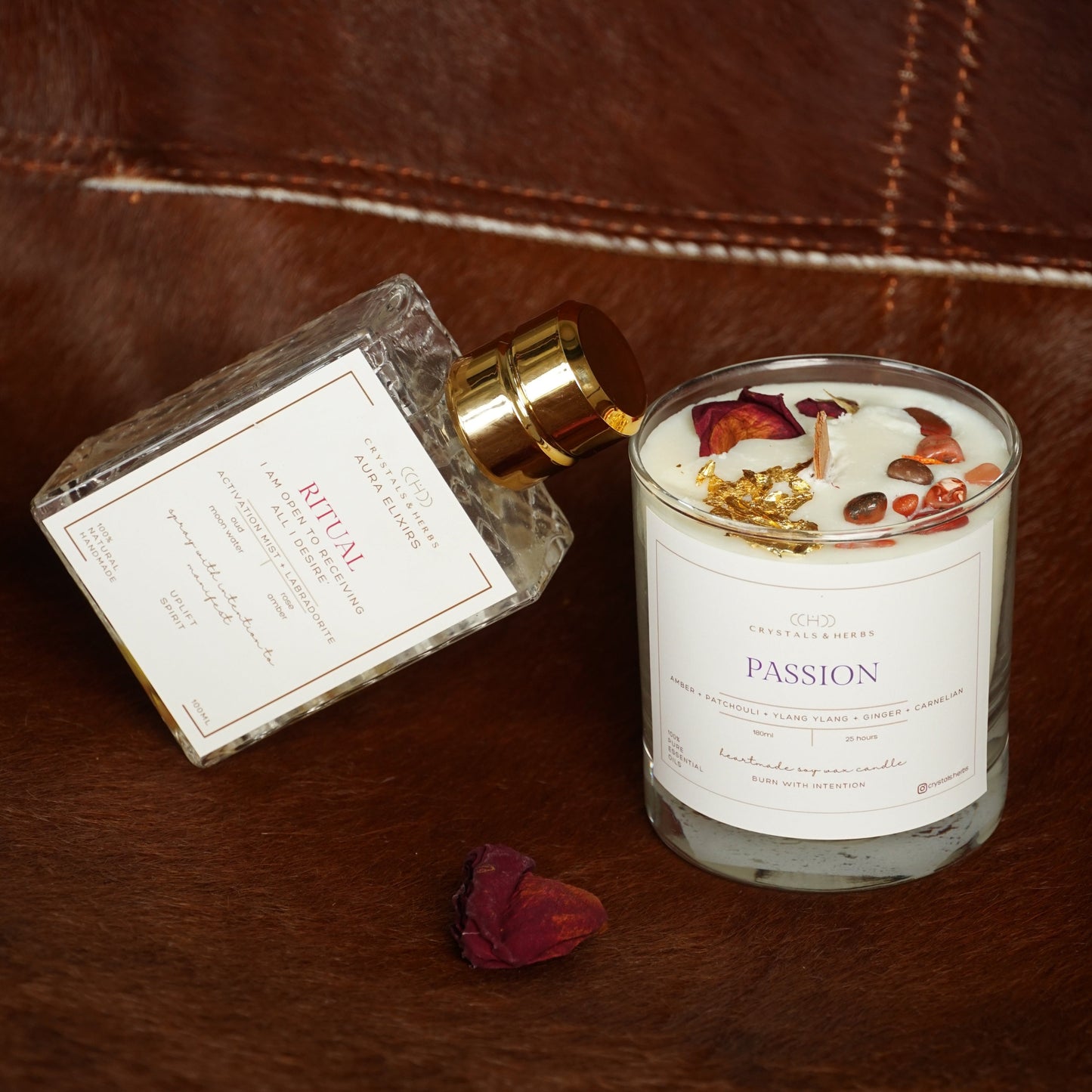 Ritual & Passion Gift Set -  Ritual Aura Elixir 100 ml + Passion Soy Candle 180ml