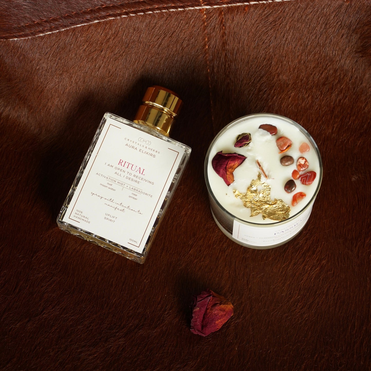 Ritual & Passion Gift Set -  Ritual Aura Elixir 100 ml + Passion Soy Candle 180ml
