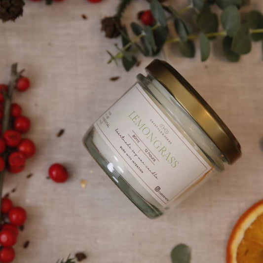 Lemongrass Premium Essential Oil 80 ml Soy Wax Candle