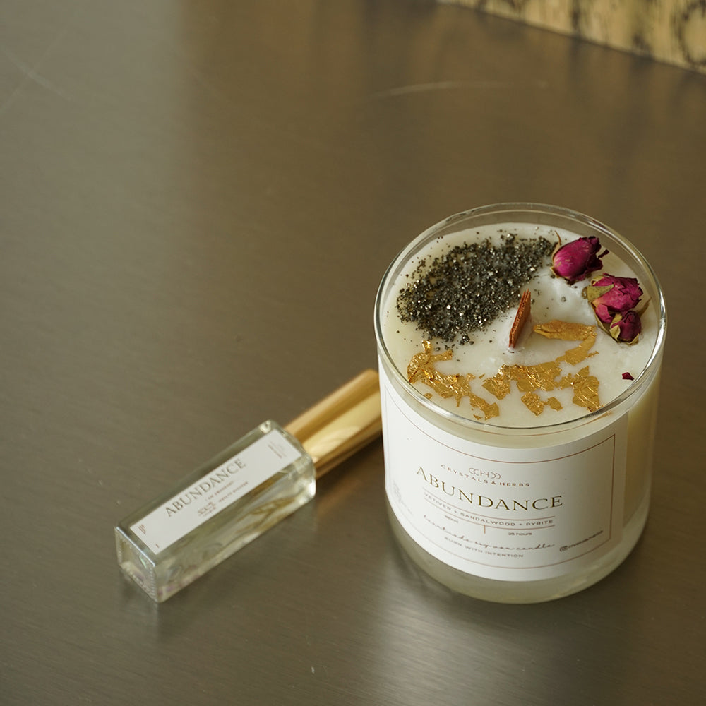 Abundance Gift Set - Candle 180ml + Aura Elixir Spray 15ml